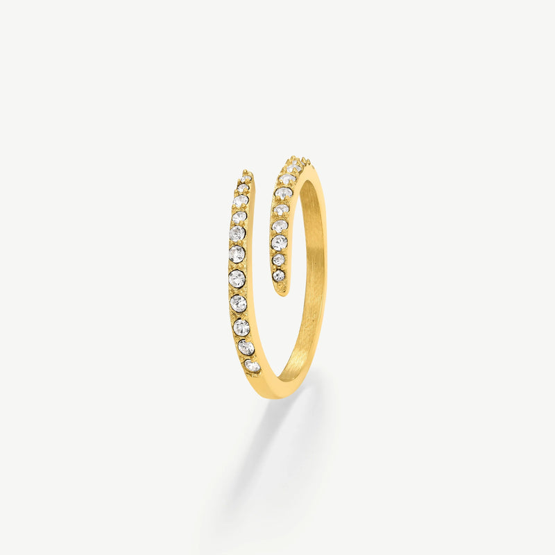 CZ Wrap Ring - Gold - SKR-016