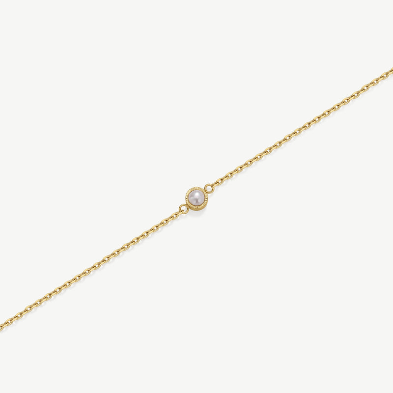 Dainty Pearl Bridesmaids Bracelet - Gold - SKB-15
