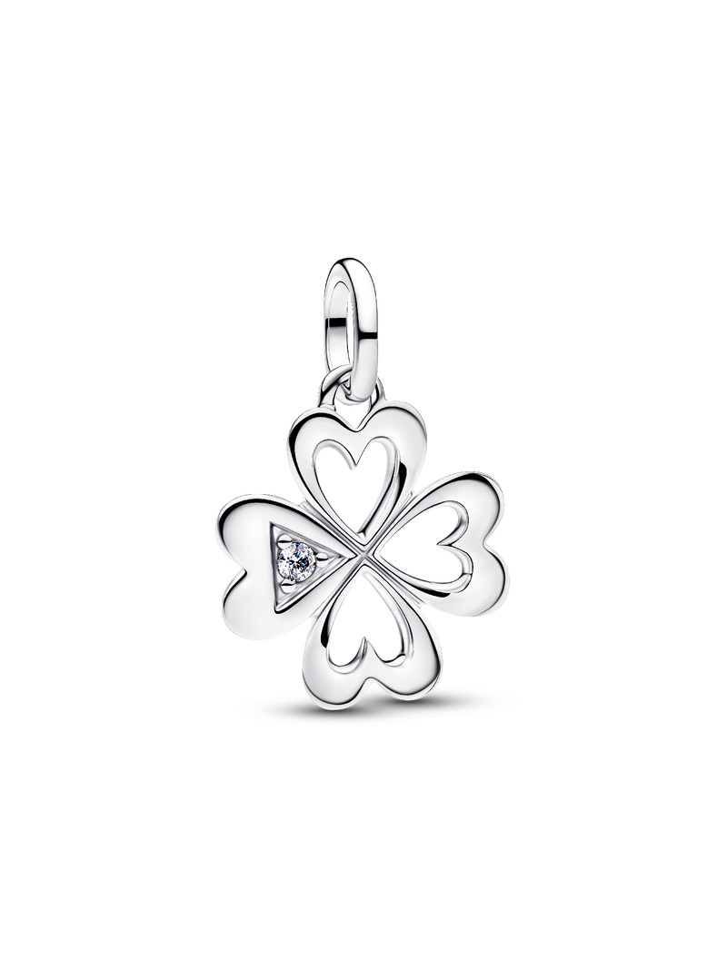 Clover CZ Medallion Charm - Sterling Silver - 793034C01