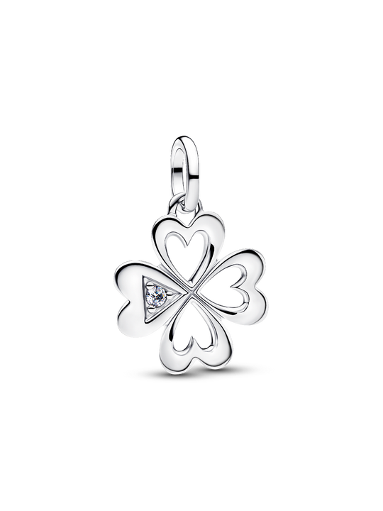 Clover CZ Medallion Charm - Sterling Silver - 793034C01