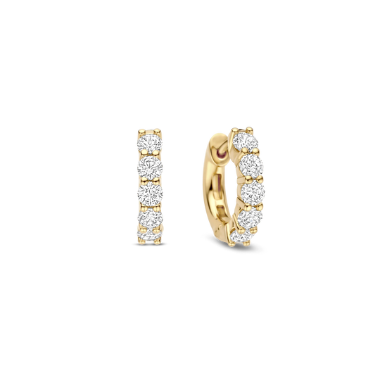 Milano CZ Earrings - Gold - 7718ZY
