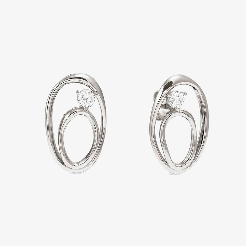 My Rebel Art Oval Earrings - Silver - 242811/053