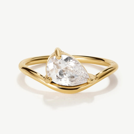 Pear Promise Ring - Gold - SDR-14