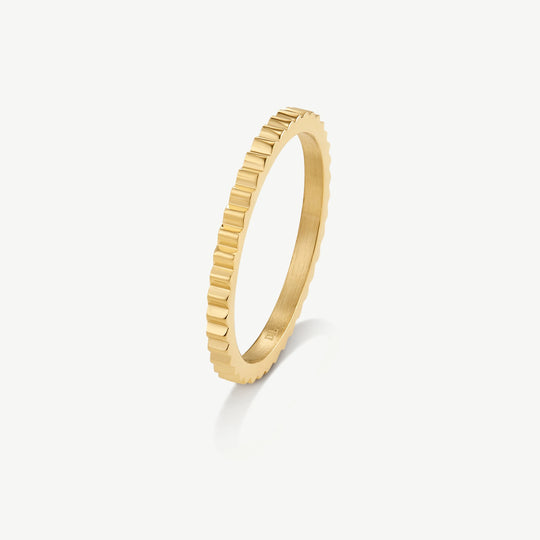 Slim Mini Pleat Ring - Gold - SKR-013