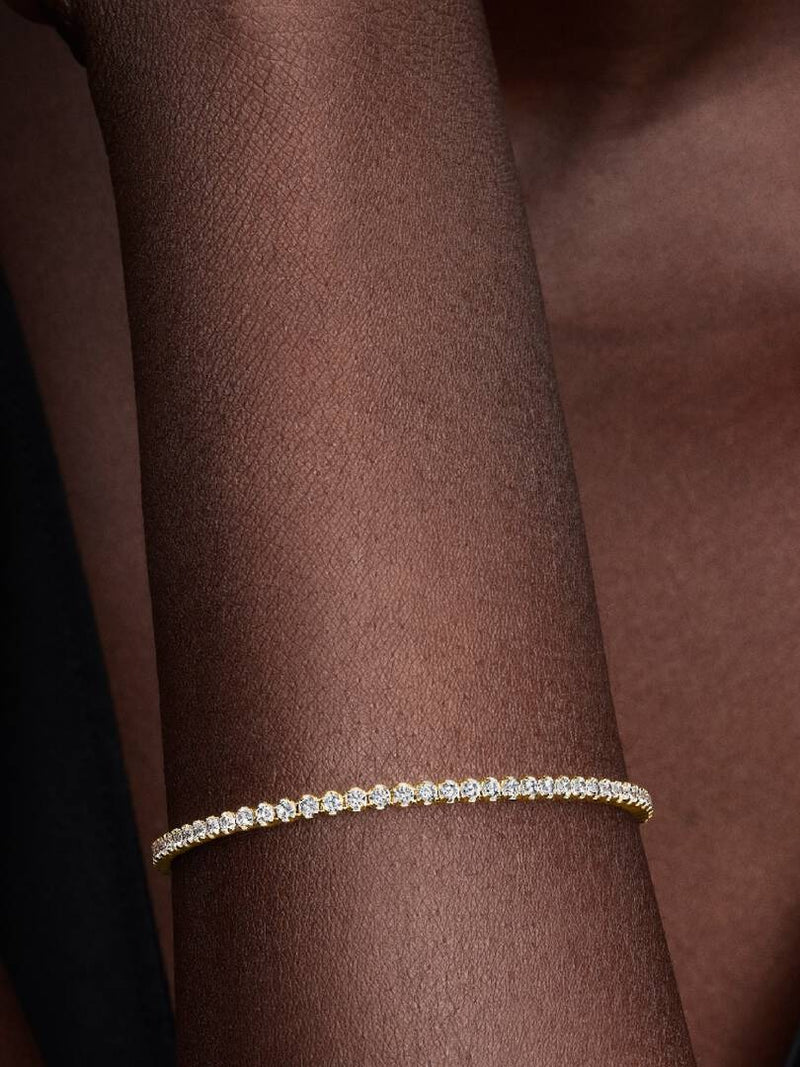 Tennis Bracelet, Cubic Zirconia - 14ct Gold Plating - 563927C01