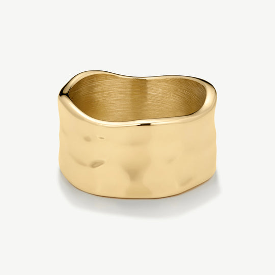 Textured Band Ring - Gold - GR-040