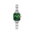 Paris Rectangular Ladies Watch, Malachite Green - Silver - 076037/041