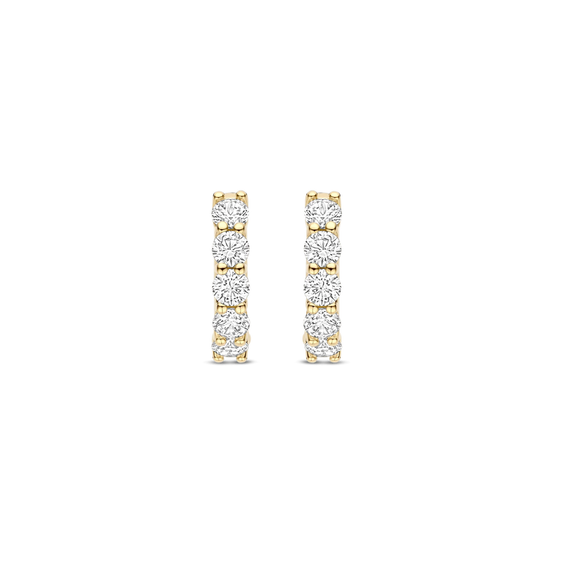 Milano CZ Earrings - Gold - 7718ZY