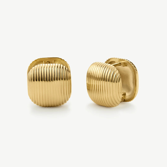Statement Squares Earrings - Gold - SKE-054