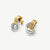 Knot Statement Stud Earrings - Gold - NAE-22