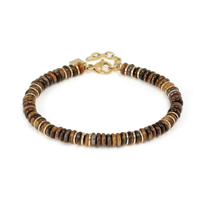 Instinctstyle Infinity Bracelet, Tiger Eye Stones - Gold - 027937/041