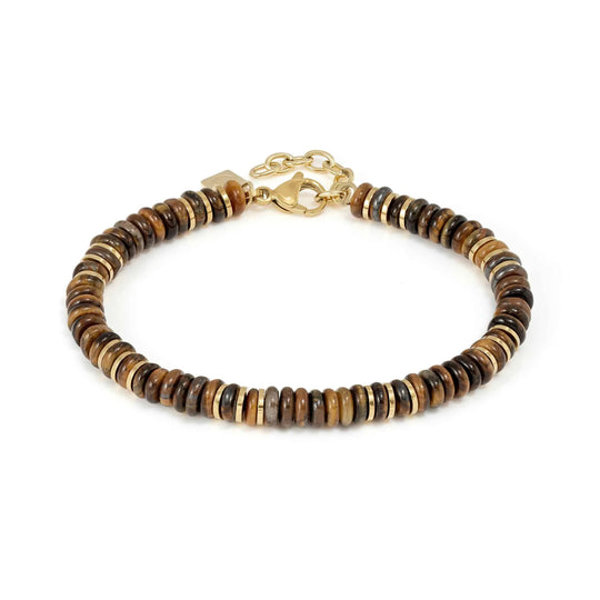 Instinctstyle Infinity Bracelet, Tiger Eye Stones - Gold - 027937/041