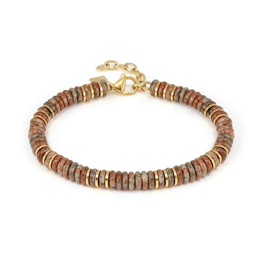 Instinctstyle Infinity Bracelet, Rainbow Jasper Stones - Gold - 027937/101