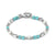 Instinctstyle Infinity Steel Bracelet, Turquoise/Howlite Stones - Silver - 027936/099