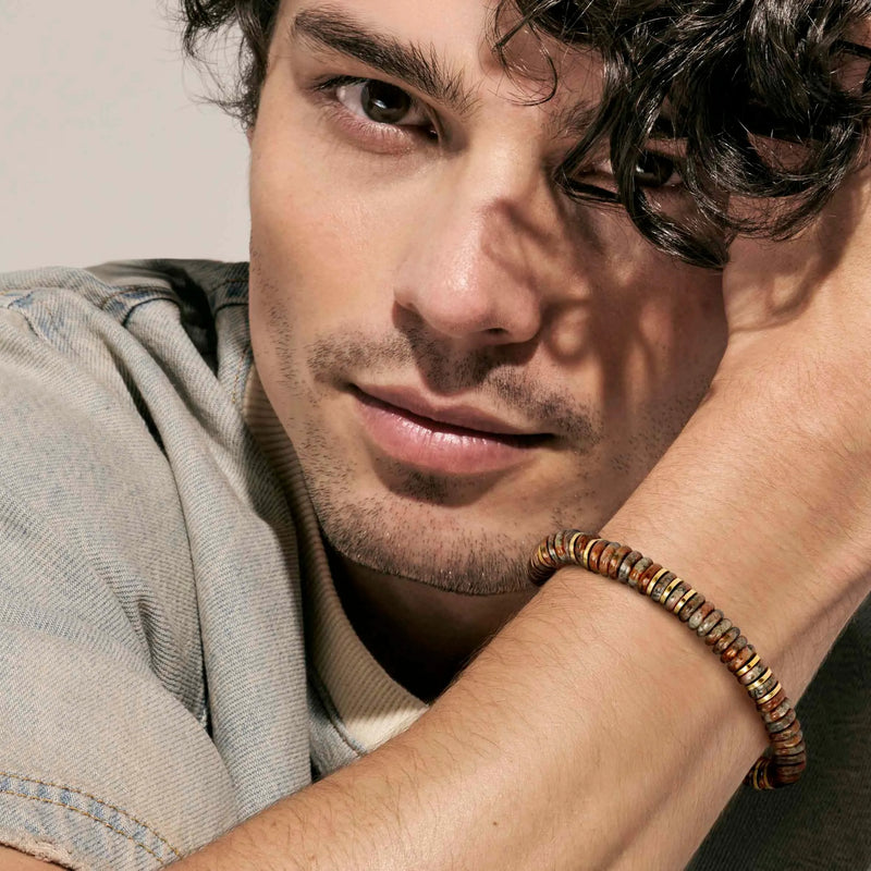 Instinctstyle Infinity Bracelet, Rainbow Jasper Stones - Gold - 027937/101