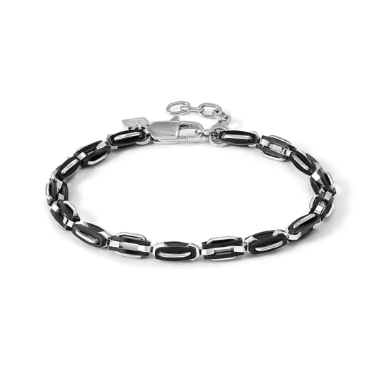 Manvision Steel Chain Bracelet - Silver/Black - 133020/030