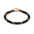 Instinctstyle Infinity Bracelet, Black Onyx Stones - Rose Gold - 027938/102