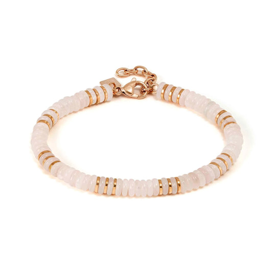 Instinctstyle Infinity Bracelet, Rose Quartz Stones - Rose Gold - 027938/103