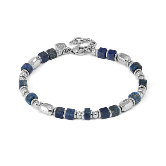 Instinctstyle Infinity Steel Bracelet, Sodalite Stones - Silver - 027936/034