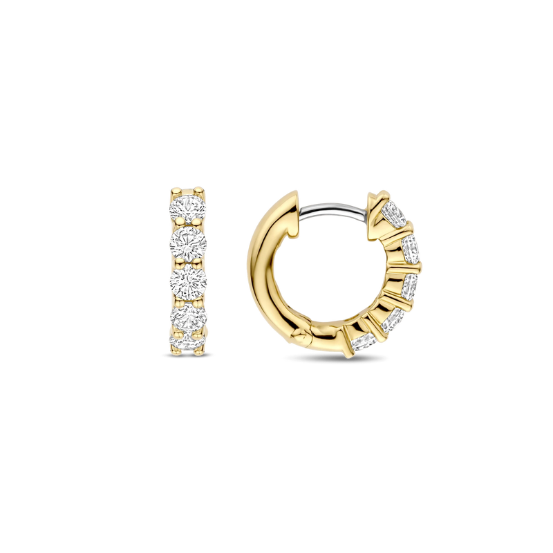 Milano CZ Earrings - Gold - 7718ZY