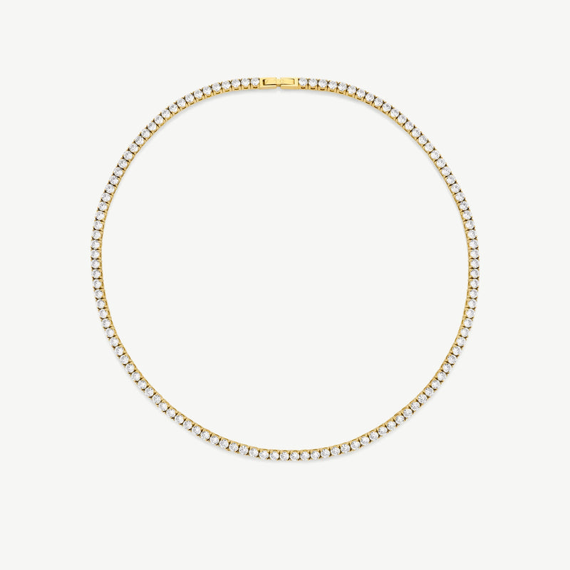 Luxe Tennis Necklace - Gold - SKN-36