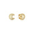 Lifepoetry CZ Moon Stud Earrings - Gold - 242707/024