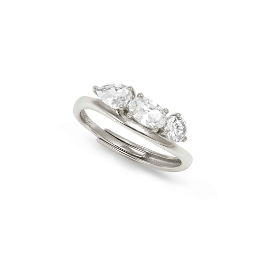 My Rebel Art Trilogy CZ Ring - Silver - 242801/010