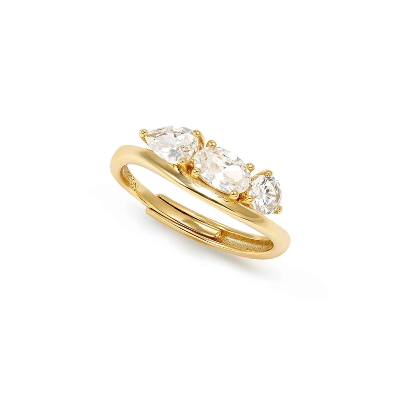 My Rebel Art Trilogy CZ Ring - Gold - 242801/012