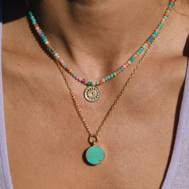 Frida Beaded Necklace - Gold - NK10912-GMULT