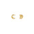 Dreams Beats Moon Stud Earrings - Gold - 242603/024