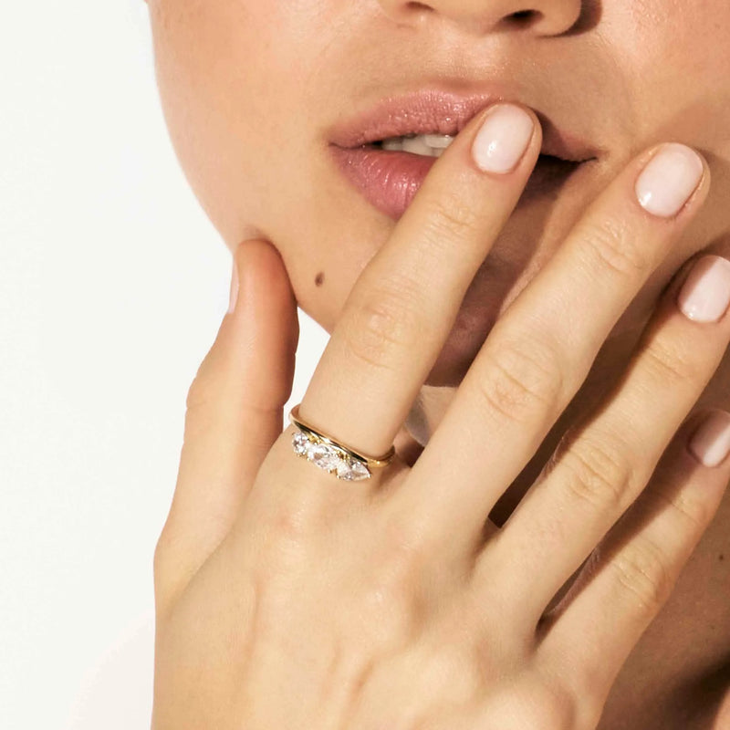 My Rebel Art Trilogy CZ Ring - Silver - 242801/010