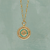 Flora Medallion Necklace - Gold - NK10915-GTQ