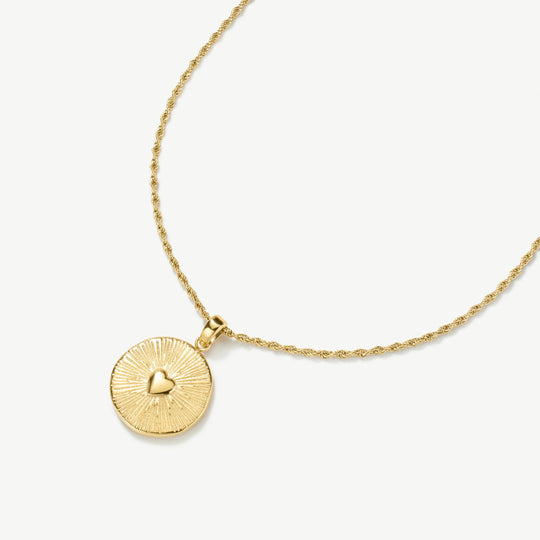 Talisman Heart Necklace - Gold - SKN-66