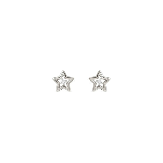 Dreams Beats Star Stud Earrings - Silver - 242603/007