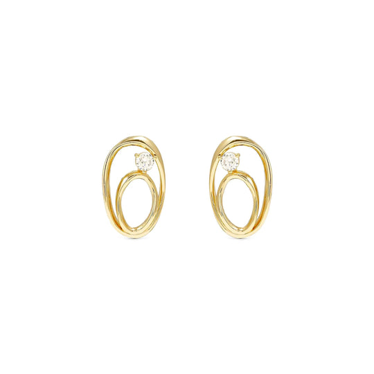My Rebel Art Oval Earrings - Gold - 242811/055