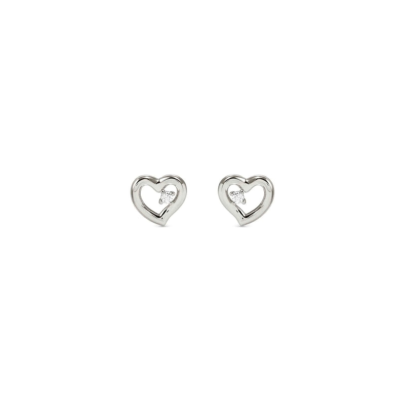 Dreams Beats Heart Earrings - Silver - 242603/004