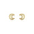 Lifepoetry CZ Moon Stud Earrings - Gold - 242707/024