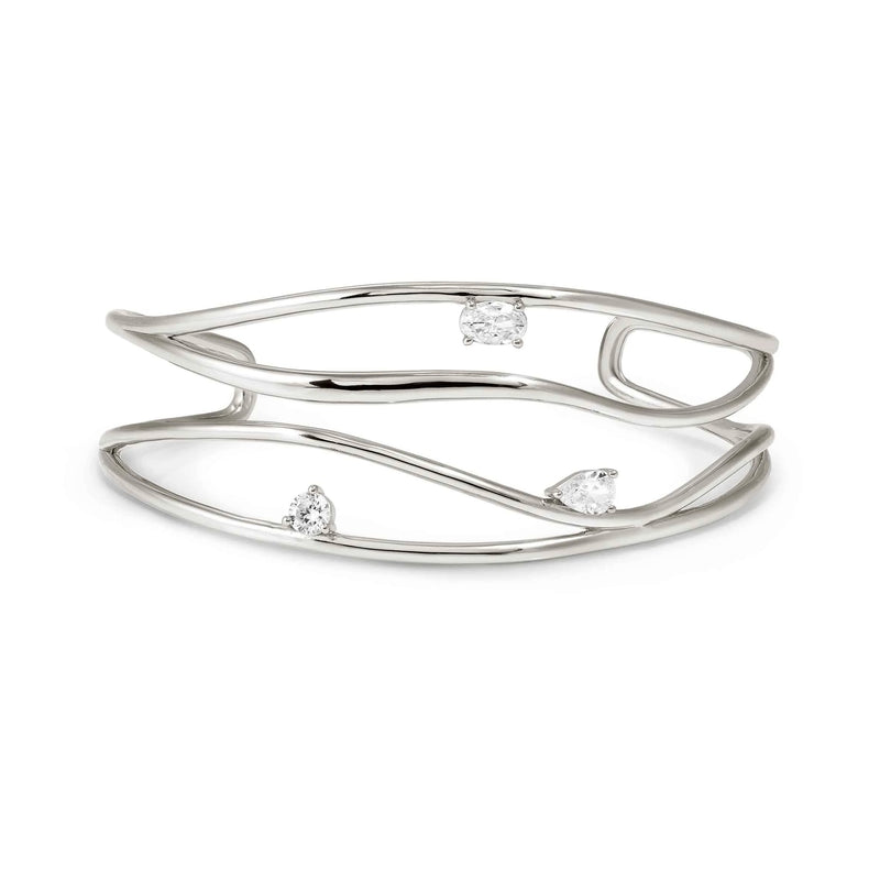 My Rebel Art Wide Cuff Bangle - Silver - 242819/010