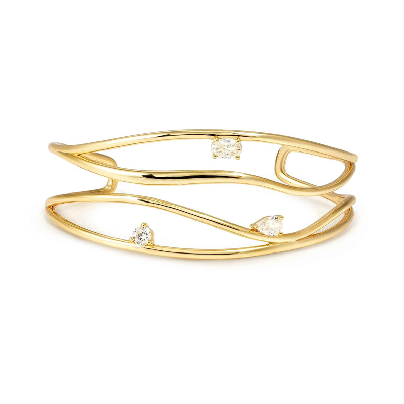 My Rebel Art Wide Cuff Bangle - Gold - 242819/012