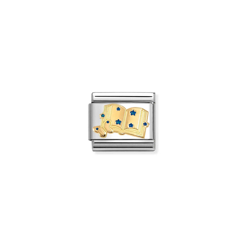 Composable Classic Book With Blue Stars Link - Gold - 030285/85