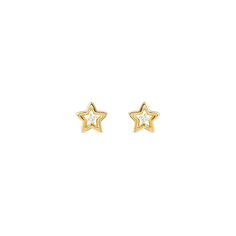 Dreams Beats Star Stud Earrings - Gold - 242603/009