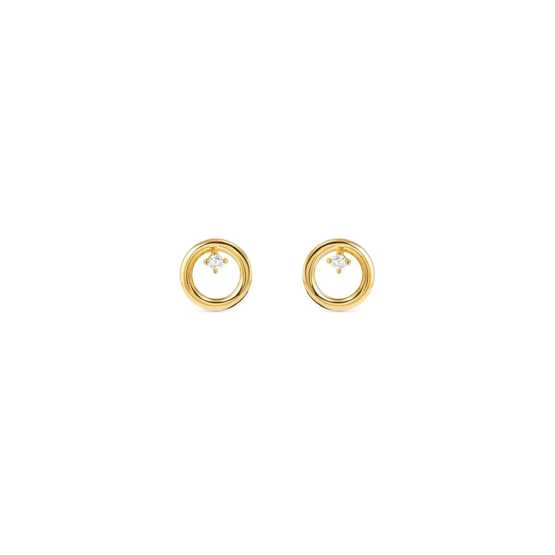 Dreams Beats Circle Stud Earrings - Gold - 242603/044