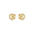 Lifepoetry CZ Moon Stud Earrings - Gold - 242707/024