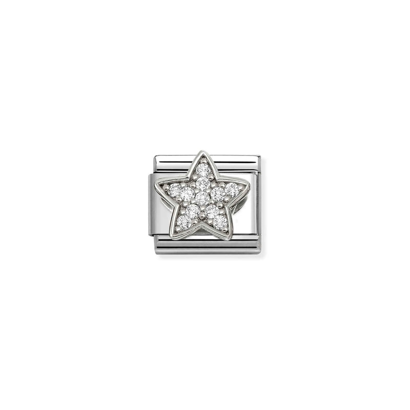 Composable Classic CZ White Star Link - Silver - 330322/29