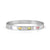 Pretty Bangle With Coloured CZ, Medium - Silver - 029532/005