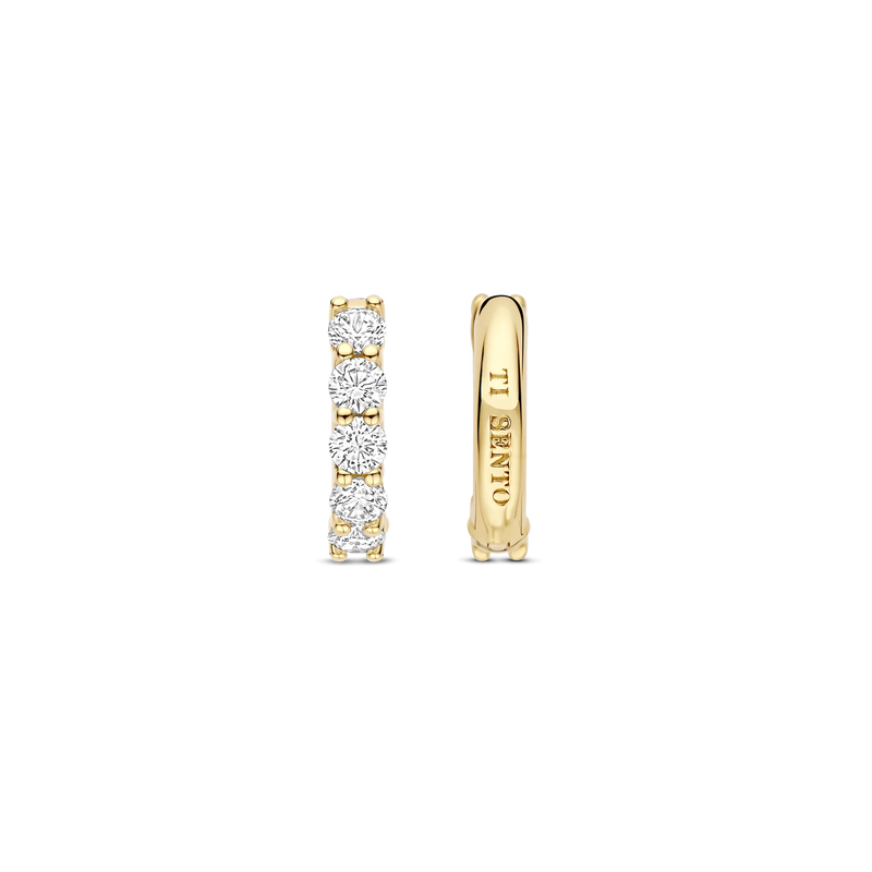 Milano CZ Earrings - Gold - 7718ZY