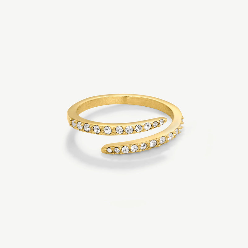 CZ Wrap Ring - Gold - SKR-016
