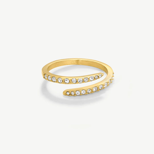 CZ Wrap Ring - Gold - SKR-016