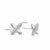 Milano CZ Cross Stud Earrings - Silver - 7982ZI