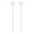 Long Ritmatika Star Earrings - Silver - 134405/007